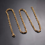 3mm Stainless Steel Double Cable Chain Necklace Men Women 21-80cm