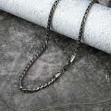 Vintage Oxidized Punk Snake Chain Necklace for Men