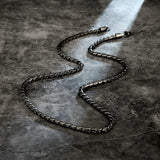 Vintage Oxidized Punk Snake Chain Necklace for Men