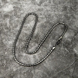 Vintage Oxidized Punk Snake Chain Necklace for Men
