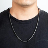 Vintage Oxidized Punk Snake Chain Necklace for Men