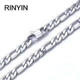 6/8 mm Stainless Steel Men's Necklace Chain Custom Length