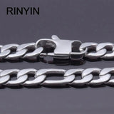 6/8 mm Stainless Steel Men's Necklace Chain Custom Length