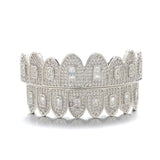 Hip Hop CZ Stones Teeth Grillz Caps Iced Out Micro Pave Grills for Men Women