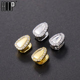 Iced Caps Teeth Grillz Plated Cubic Zircon Micro Pave Top & Bottom Charms