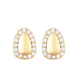 Iced Caps Teeth Grillz Plated Cubic Zircon Micro Pave Top & Bottom Charms