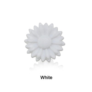 10Pcs Rainbow Sunflower Daisy Silicone Beads 22mm Glow In The Dark