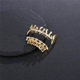 HHB White Teeth Grillz Set Iced Out Caps Micro Pave Grills Men Women