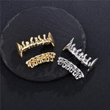 HHB White Teeth Grillz Set Iced Out Caps Micro Pave Grills Men Women