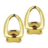 2pcs 18k Plated Open Face Single Tooth Hip Hop Grills