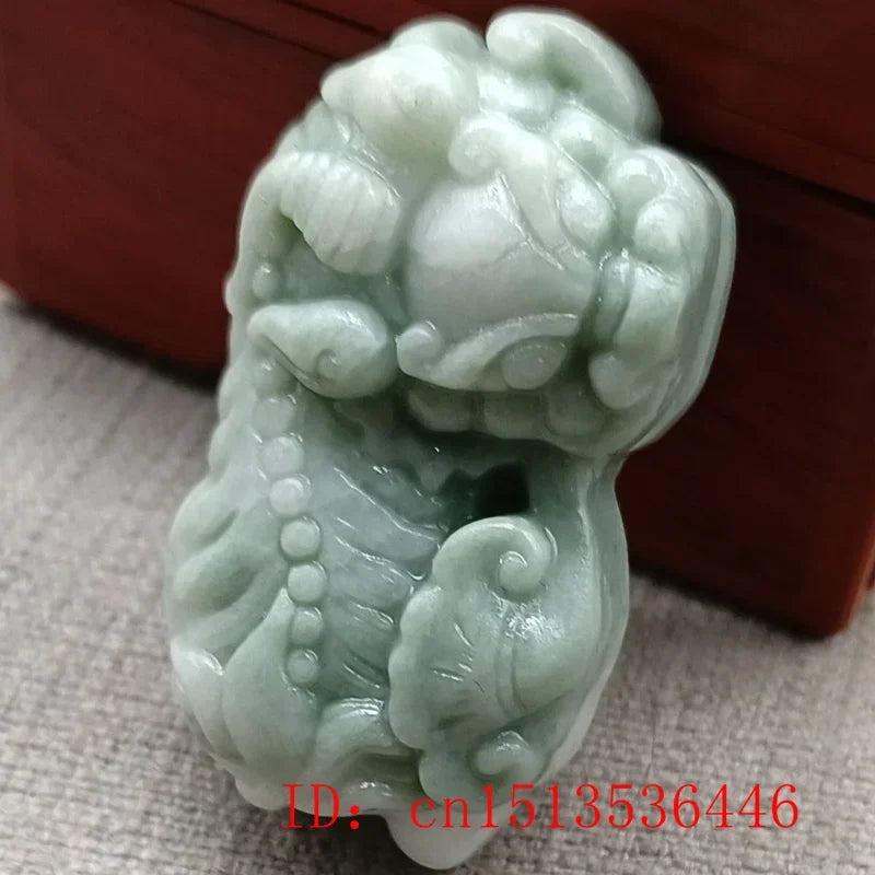 Natural Lantian Jade Ruyi Pixiu Pendant Necklace