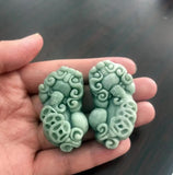 Natural Lantian Jade Ruyi Pixiu Pendant Necklace