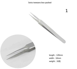 1PCS Switzerland/Japan Tweezers in Box-packed, Jewelry/dental Tweezers