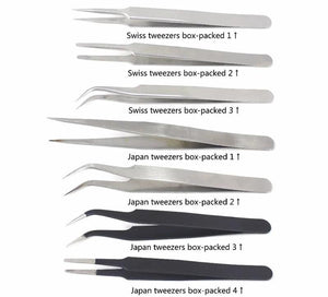 1PCS Switzerland/Japan Tweezers in Box-packed, Jewelry/dental Tweezers