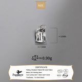 Trustdavis 925 Silver English Geometry Charm Pendant DIY Jewelry