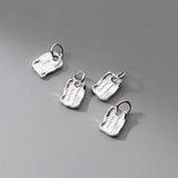 Trustdavis 925 Silver English Geometry Charm Pendant DIY Jewelry