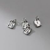 Trustdavis 925 Silver English Geometry Charm Pendant DIY Jewelry