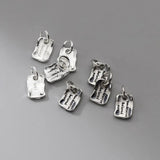 Trustdavis 925 Silver English Geometry Charm Pendant DIY Jewelry