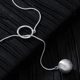 925 Silver Geometric Ball Shape Necklace Adjustable