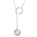 925 Silver Geometric Ball Shape Necklace Adjustable