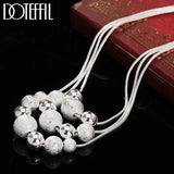 925 Sterling Silver 18 Inch Three Snake Chain Necklace