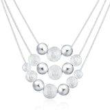 925 Sterling Silver 18 Inch Three Snake Chain Necklace