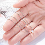 925 Silver Double Layer Crystal Necklace For Women S-N194