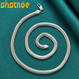 925 Silver 6mm Flat Snake Chain Necklace 16-26 Inch