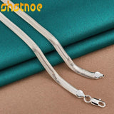 925 Silver 6mm Flat Snake Chain Necklace 16-26 Inch