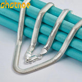 925 Silver 6mm Flat Snake Chain Necklace 16-26 Inch