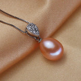Freshwater Pearl Pendant Necklace in 925 Sterling Silver
