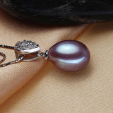 Freshwater Pearl Pendant Necklace in 925 Sterling Silver