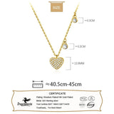 TrustDavis 925 Sterling Silver Heart Pendant Necklace Love Gift