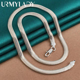 925 Sterling Silver Flat Snake Chain 20 Inch Necklace Wedding Party Jewelry