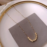 Cube Chain Pendant Necklace for Women, Wedding Party Gift