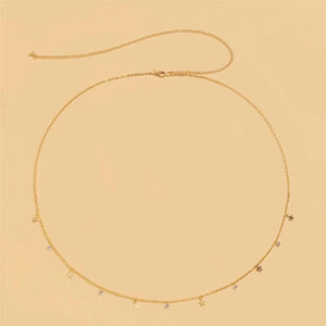 Y2k Crystal Star Belly Chain Sexy Waist Chain