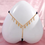 Personalized DIY Name Alphabet Underwear Waist Body Jewelry Women