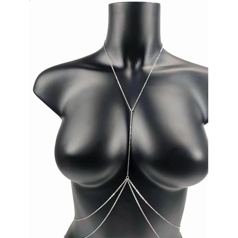 Sexy Chest Chain Nipple Circle Stainless Steel Body Jewelry