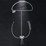 Boho Crystal Butterfly Thigh Chain Body Jewelry