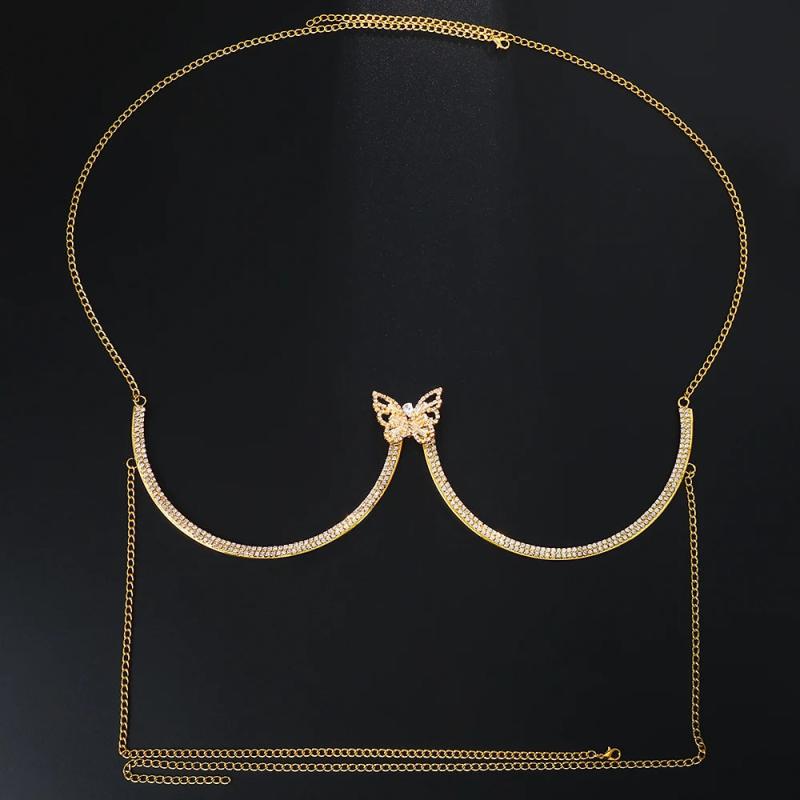 Stonefans Butterfly Chest Bracket Bra Bikini Body Jewelry