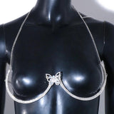 Stonefans Butterfly Chest Bracket Bra Bikini Body Jewelry
