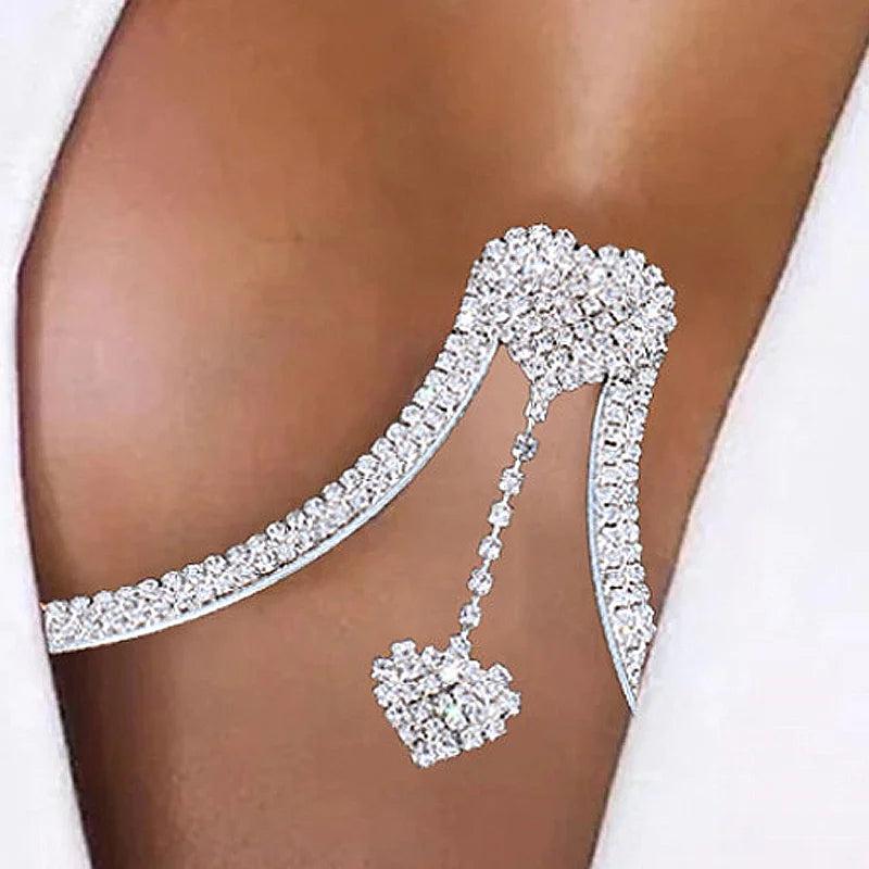 Zircon Tassel Beach Women Bikini Body Chain Wedding Accessories