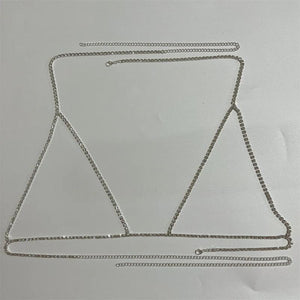 Rhinestone Body Jewelry Chest Chain Bra Bikini for Women