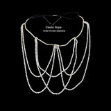 Bohemian Silver Rhinestone Thigh Chain Sexy Leg Chain