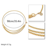 Sexy Bikini Beach Waist Belt Chain Long Tassel Coin Pendant Body Jewelry