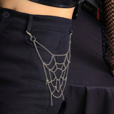 Punk Rock Metal Spider Web Waist Chain Hip-Hop Jeans Key Chain
