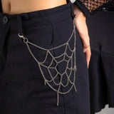 Punk Rock Metal Spider Web Waist Chain Hip-Hop Jeans Key Chain