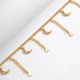 Metal Star Moon Tassel Pendant Waist Chain Vintage Sexy Bikini Beach Belly Body