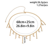 Metal Star Moon Tassel Pendant Waist Chain Vintage Sexy Bikini Beach Belly Body