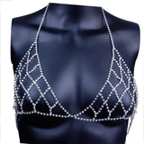 Sexy Rhinestone Bra Body Belly Chain Gift